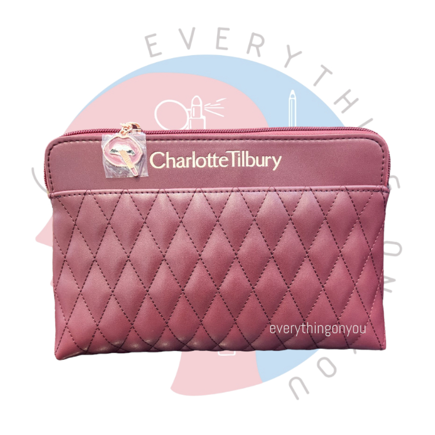 [พร้อมส่ง] Charlotte Tilbury Night Crimson Pouch กระเป๋าเครื่องสำอางค์