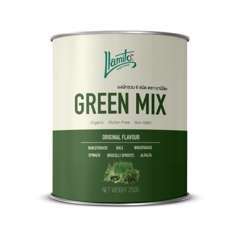Llamito ผงผักรวม ออร์แกนิค ตรา ยามิโตะ Organic Green Mix Powder (Llamito Brand)