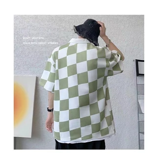 TS MEN เสื้อ​คอปก​ เสื้อ​โปโล เสื้อแขนสั้น ลายสก๊อต ผ้าดีสวมใส่สบาย T78