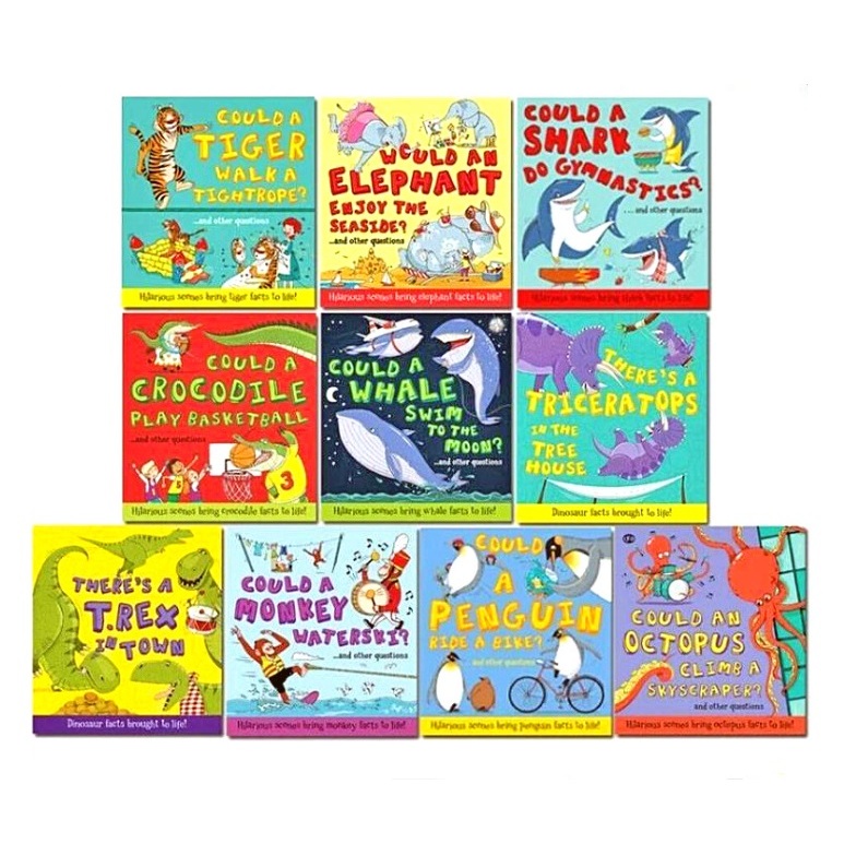 What if series 10 Volumes : Hilarious Scenes bring animal fact to life นิทานภาษาอังกฤษ หนังสือเด็ก - Could a...