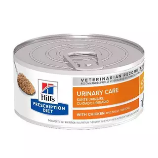 Hill's C/d 5.5 oz (156 กรัม) บรรจุ 1 กระป๋อง รสไก่อาหารกระป๋องสำหรับแมวเป็นนิ่ว