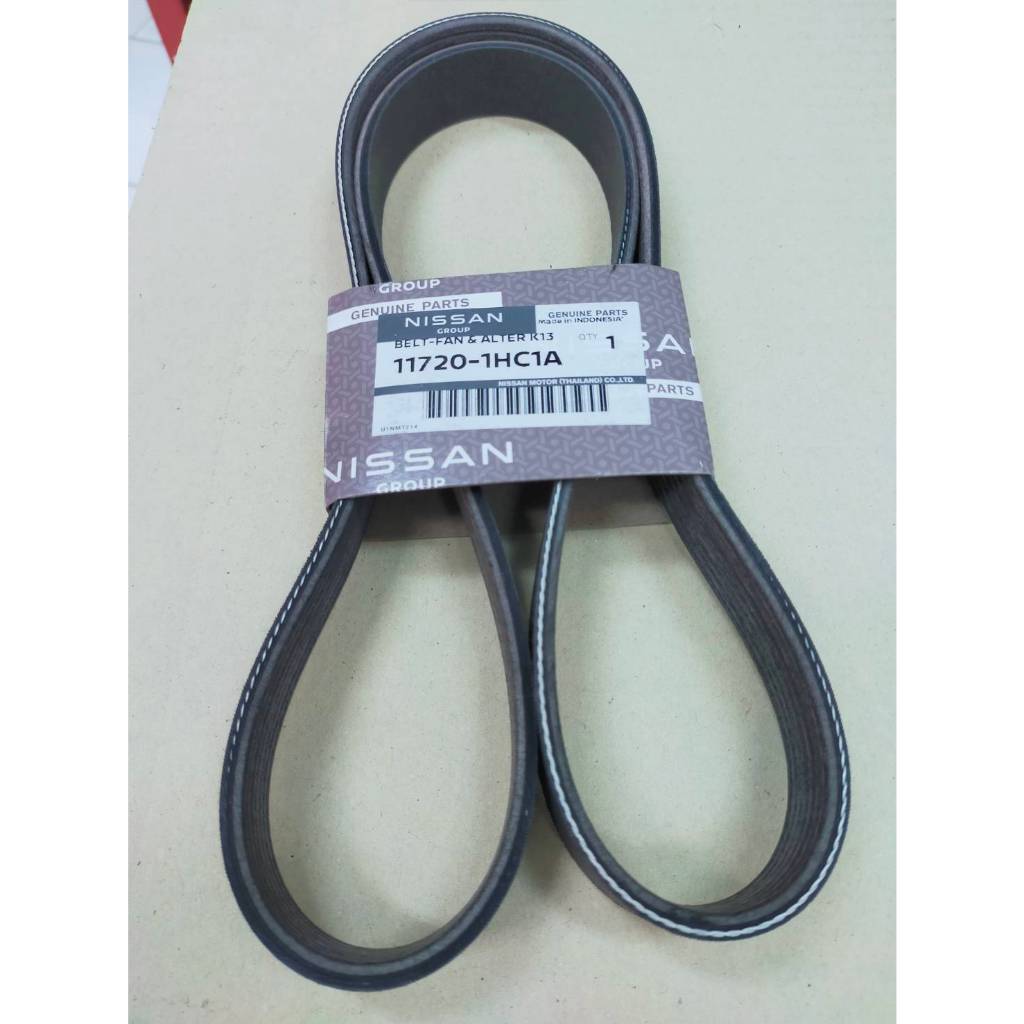 สายพานเครื่อง,พัดลม, (ราคาต่อ 1 ชิ้น) สำหรับ NISSAN MARCH,NOTE,ALMERA(N17) HR12DE. 1,200 CC. สินค้าอะไหล่แท้นิสสัน