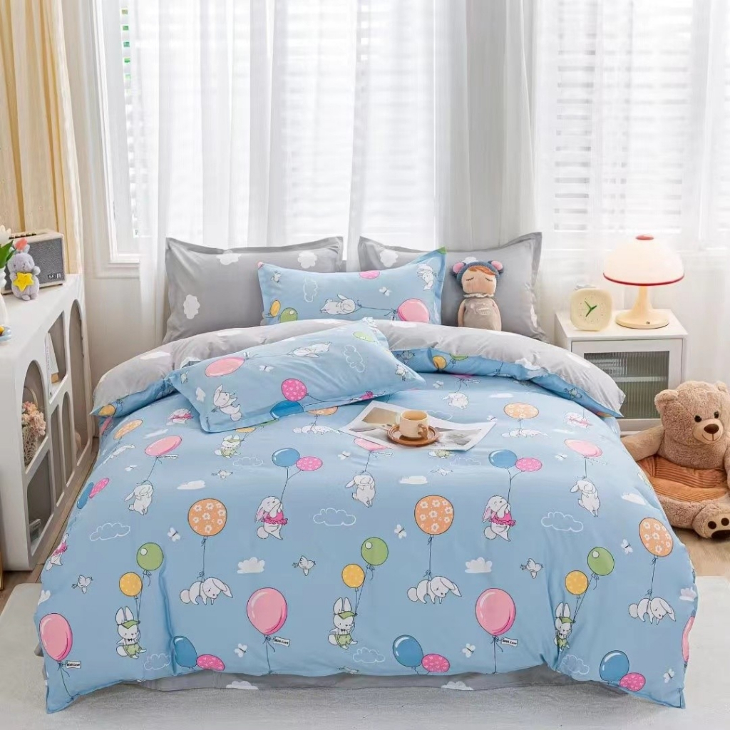 Bedding Sheet ผ้าปูที่นอน6ฟุต/5ฟุต/3.5ฟุต รัดมุม360องศา 6-11นิ้ว