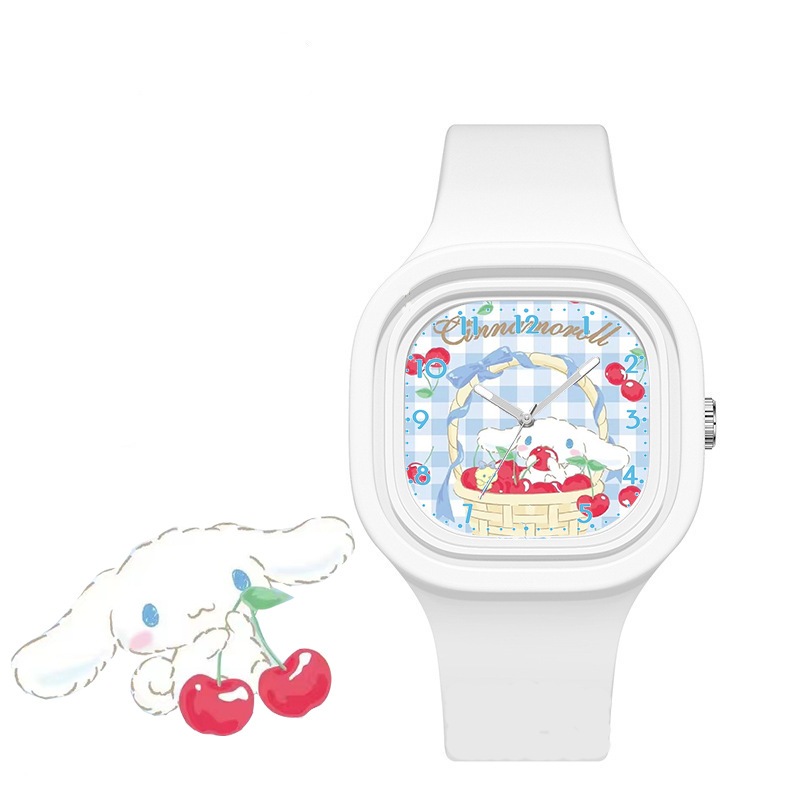นาฬิกาข้อมือ sanrio ซานริโอ้ สายซิลิโคน ทรงสี่เหลี่ยม น่ารัก สวมได้ทั้งเด็กและผู้ใหญ่