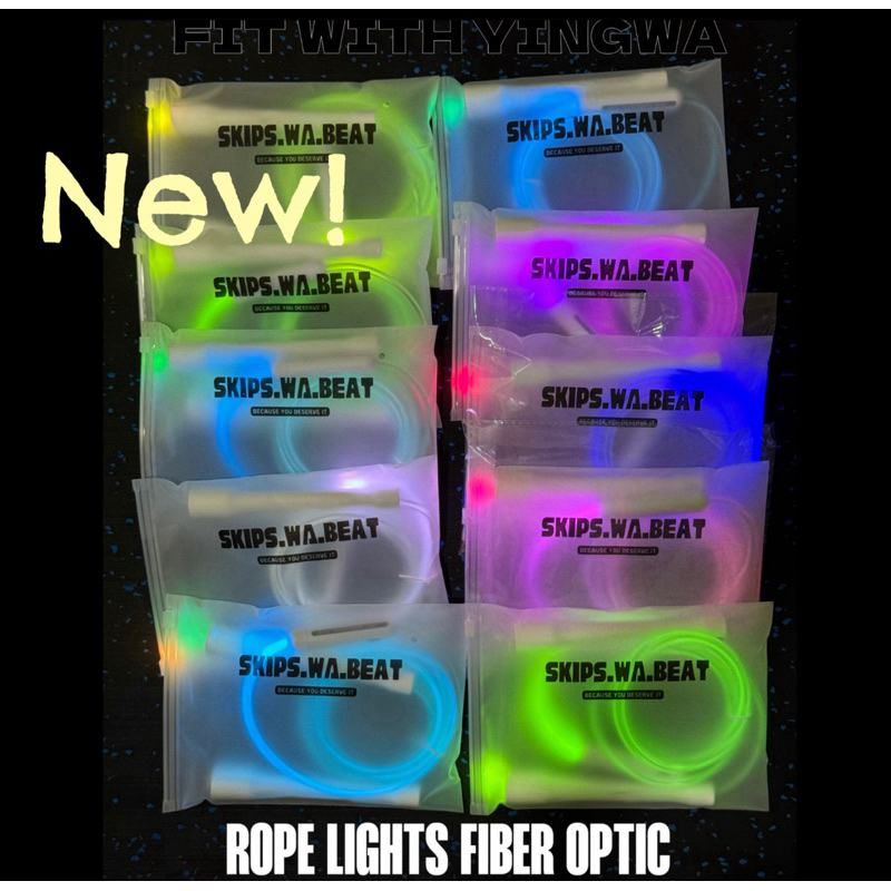 พร้อมส่ง เชือกกระโดดSPEED ROPE มีไฟแบบชาร์จไฟRope lights fiber optic