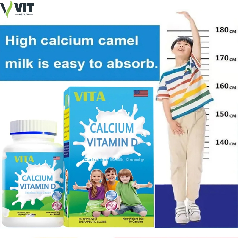 (40 เม็ด) VITA Child Calcium Table แคลคิดส์ ผลิตภัณฑ์เสริมอาหาร แคลเซียม สำหรับเคี้ยว แคลเซียมเคี้ยว For kids