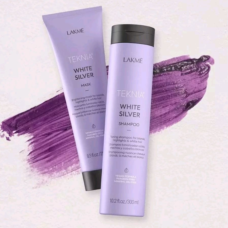 Lakme White Silver Shampoo/Mask แชมพู มาส์ก สำหรับผมสีบลอนด์ ผมทำไฮไลท์ ช่วยลบล้างเม็ดสีเหลืองบนผมไฮไลท์