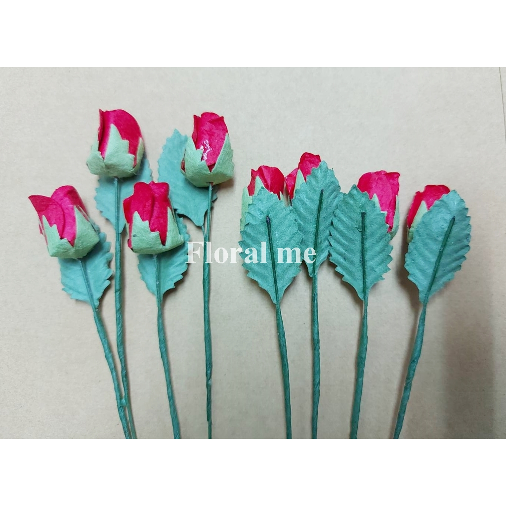 กุหลาบตูมก้านยาว(แพค100ดอก) กุหลาบวาเลนไทน์  ดอกกุหลาบ.1 ก้าน+ใบ - รูปที่ 4