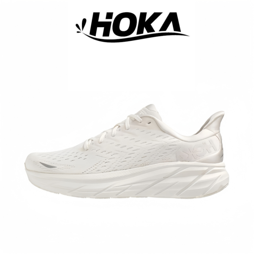 HOKA ONE ONE Clifton 8 รองเท้า ของแท้ 100 % สีขาว