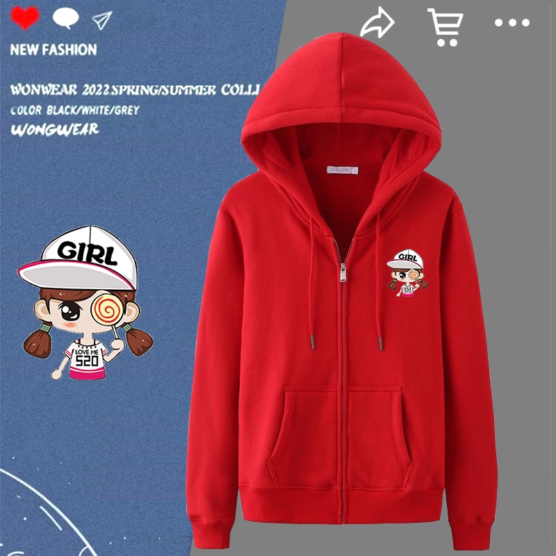 ZIP-363+362 เสือแจ็คเก็ตมีฮุ้ตแบบซิป ผ้าสำลี เสื้อแขนยาวมีซิปหน้า มีให้เลือก 5สี 5 ไซส์ ใส่ได้หญิงและชายทรง​หลวม​ใส่สบาย