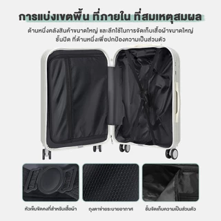 KAMANNI น่ารักกับผู้ถือถ้วย USB ชาร์จพอร์ตกระเป๋าเดินทาง 24 นิ้วครอบครัวความจุขนาดใหญ่ซิปกระเป๋าเดินทาง