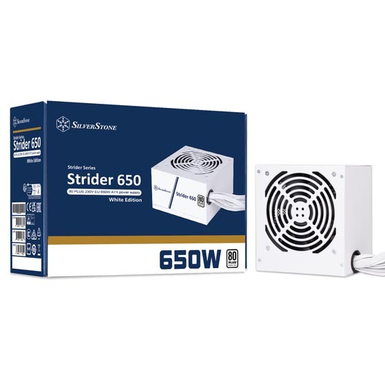 650W POWER SUPPLY SILVER STONE STRIDER WHITE 650W 80 PLUS( SST-ST650-EF-WBW) ATX 3.0 & PCIe 5.0 -3 Y