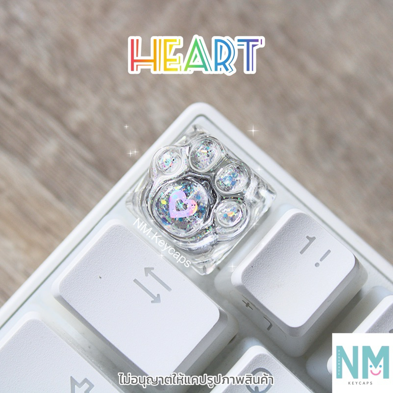 Keycaps Meow Hologram สำหรับ Mechanical Keyboard