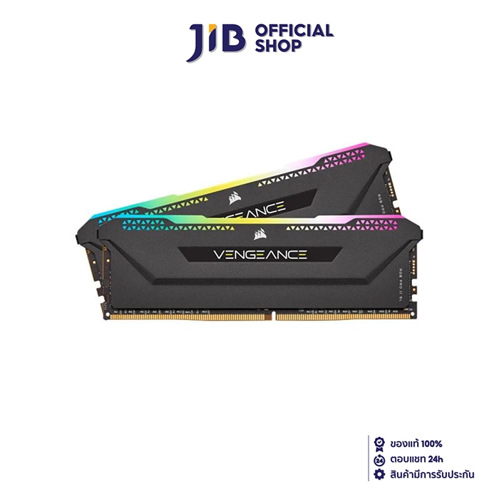 32GB (16GBx2) DDR4 3200MHz RAM (หน่วยความจำ) CORSAIR VENGEANCE PRO RGB SL (BLACK) (CMH32GX4M2E3200C16)