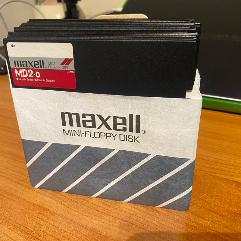 แผ่นดิสก์ mini floppy disk 5¼ นิ้ว 1.2 MB มือสอง maxell MD2