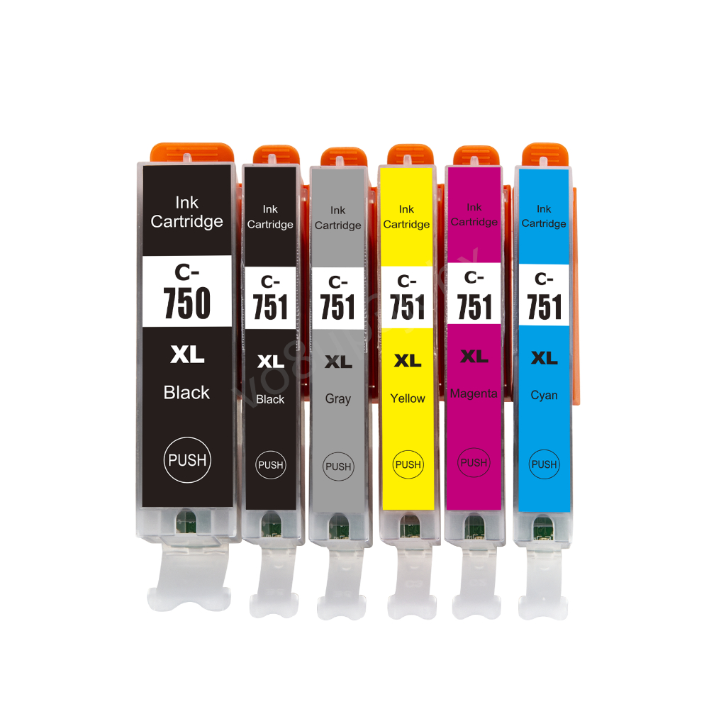 Ink PGI-750 751/750BK/751C/751M/751Y printer IX6770/6870/IP8770/7270,MG5570/5470/6470/6370/7170 Best