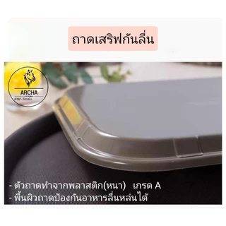 พร้อมส่ง!ถาดกันลื่น ถาดเสิร์ฟอาหาร ถาดยกจาน สี่เหลี่ยมและแบบกลม สีน้ำตาล มีหลายขนาดให้เลือกตามรูป แข็งแรง ทนทาน สวยงาม