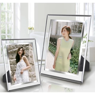 *พร้อมส่ง* กรอบรูป กรอบรูปคริสตัล ขอบเงิน/ทอง กรอบรูปกระจก กรอปรูปมินิมอล กรอบรูปตั้งได้ กระจกแนวตั้งและนอน ราคา/ชิ้น