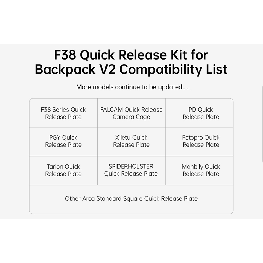 FALCAM - F38B3803 F38 Quick Release Kit for Backpack V2