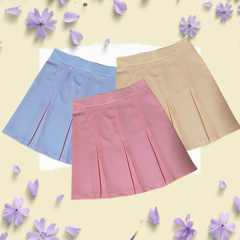 กระโปรงเทนนิสซิปข้าง ยาว 19-20 สินค้าพร้อมส่ง