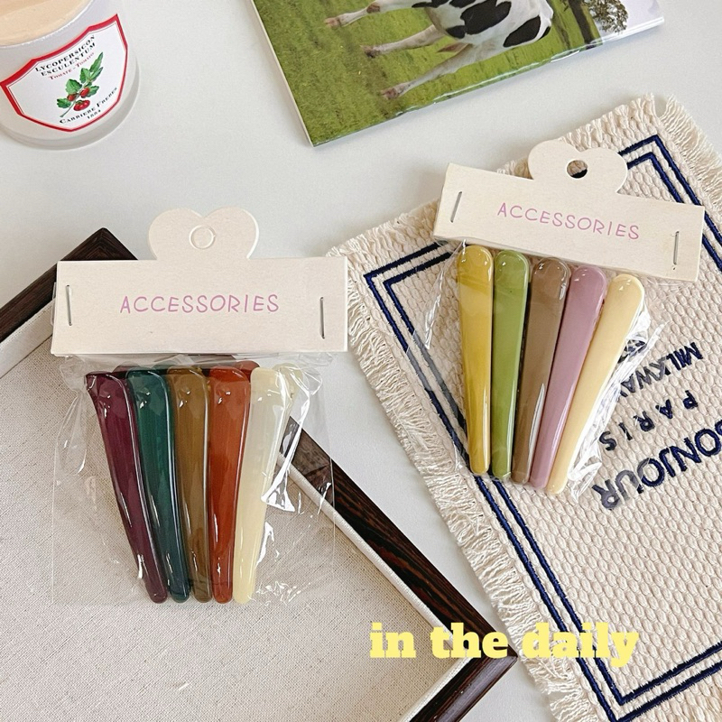 พร้อมส่ง🍀 กิ๊บหนีบผม หนีบ น่ารัก พลาสติก สีสดใส ราคา/แพ็ค