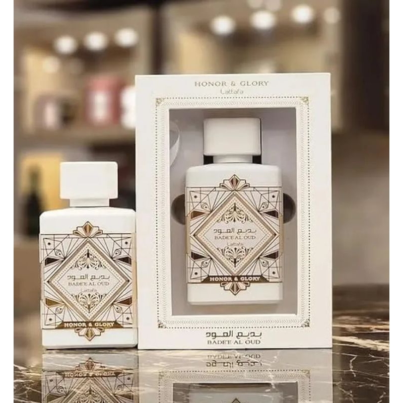 Bade'e Al Oud Honor & Glory EDP By lattafa 100ml (ขาว)