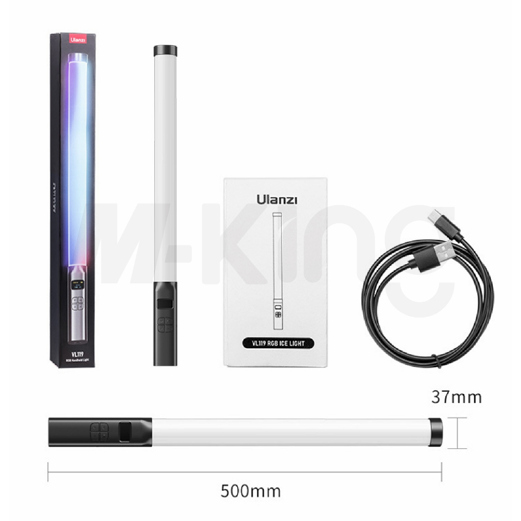 💖พร้อมส่งในไทย💖 ไฟสตูดิโอ Ulanzi VL119 RGB Handheld Light Wand ไฟสตูดิโอled RGB ไฟแท่ง เปลี่ยนสีไฟได้ 360 สี และ effects
