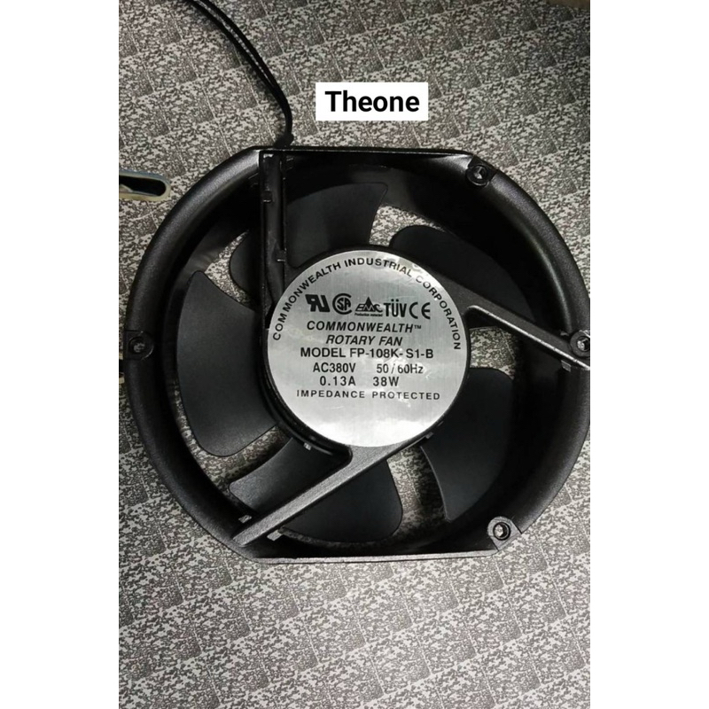 COMMONWEALTHTM ROTARY FAN MODEL FP-108K-S1-B AC380V 50/ 60Hz 0.13A 38W IMPEDANCE PROTECTED