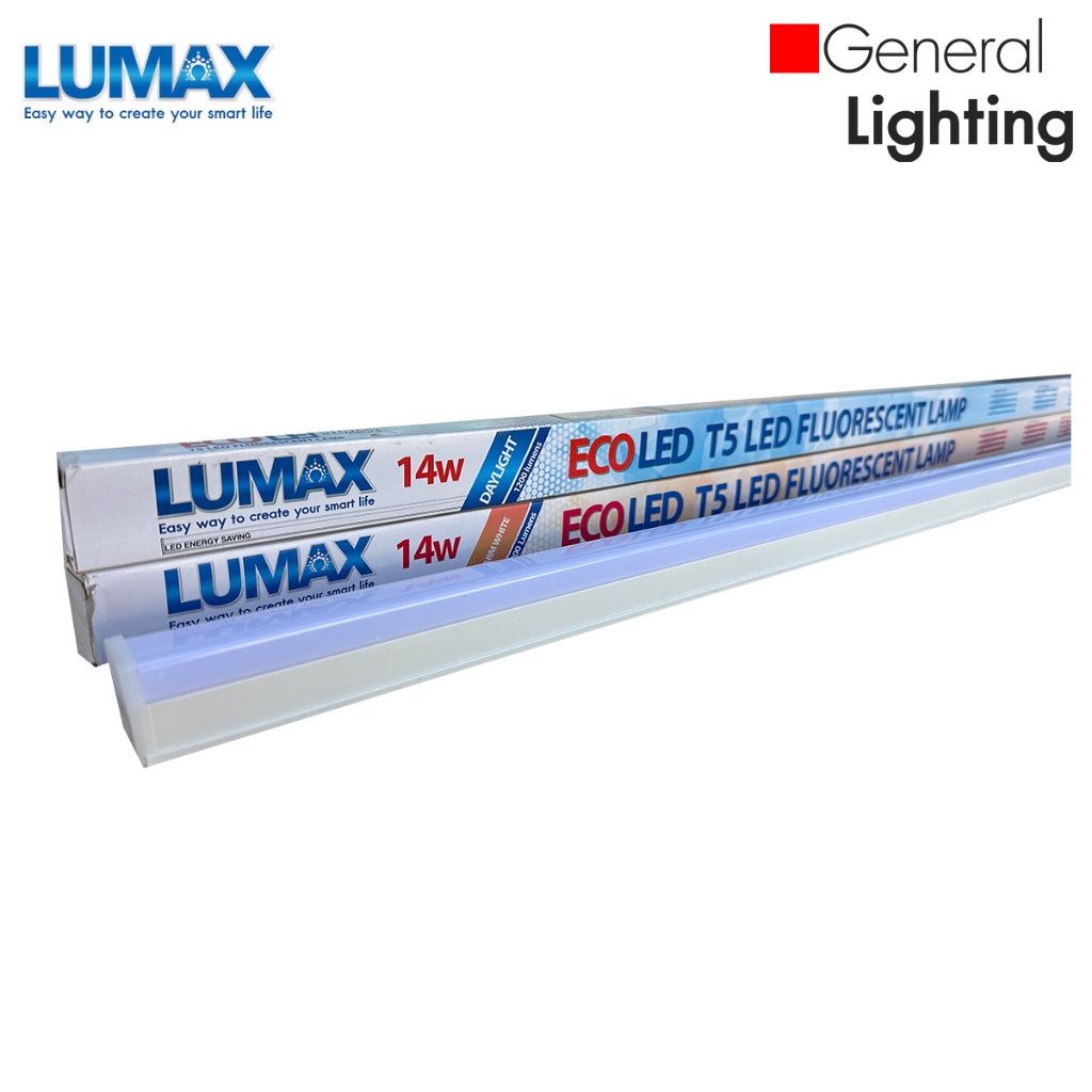ชุดหลอดไฟยาว ชุดรางนีออนยาว เซ็ตยาว LUMAX ลูแมกซ์ L&E T5 120cm LED 14W (แสงขาว/แสงวอร์มไวท์) มีสต็อก จัดส่งสินค้าทุกวัน