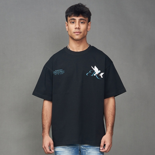 Bad Resurgence Tee Double Logo Club(แบดเอ็กแซมเพิล เสื้อยืดคอกลม 3 สี รุ่นดับเบิลโลโก้คลับ)