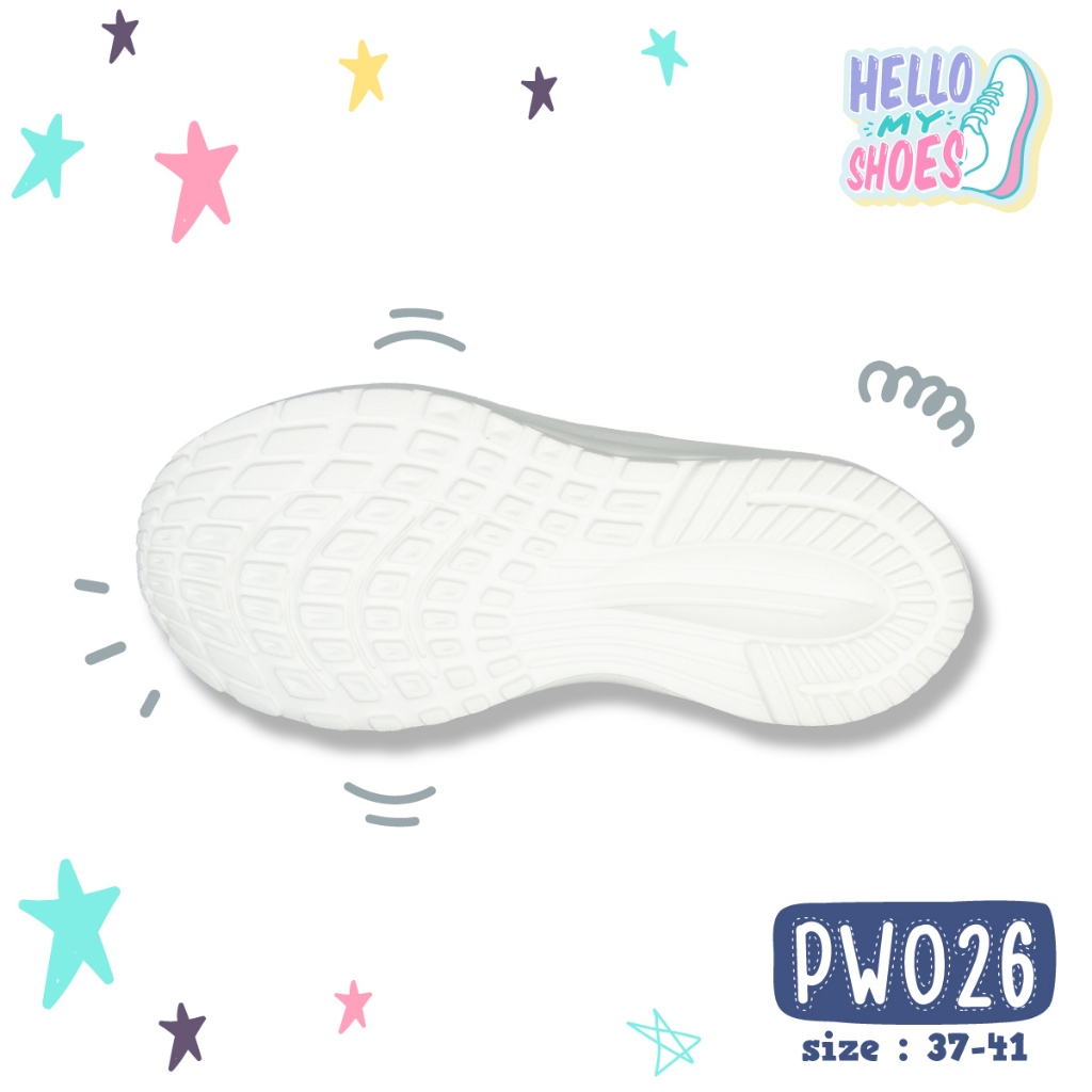 รองเท้าผ้าใบ สนีกเกอร์ แนะนำเพิ่มไซซ์ รุ่น PW026 สินค้าตรงปก จัดส่งไว แท้100%