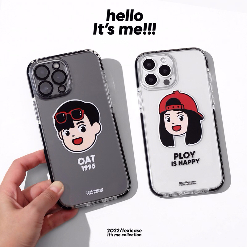 เคสไอโฟน ((สั่งทำชื่อได้)) “หน้าการ์ตูน IT’S ME “ iPhone Case for 12 - 16 series & Samsung S24 series.