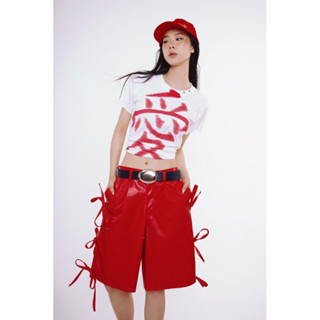 RAF31 leather x short กางเกงหนังขาสั้น, กางเกงหนังต