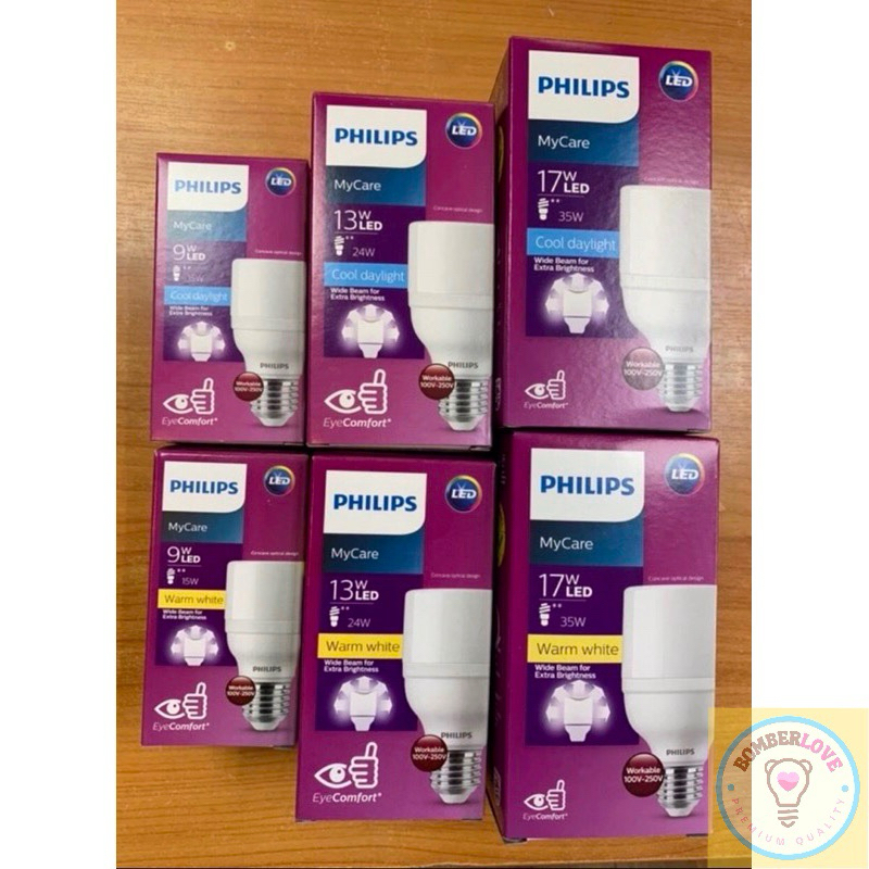 หลอดฟิลิปส์LEDBright 9W,13W,15W,17W E27230Vเปลี่ยนแทนหลอดทอร์นาโด