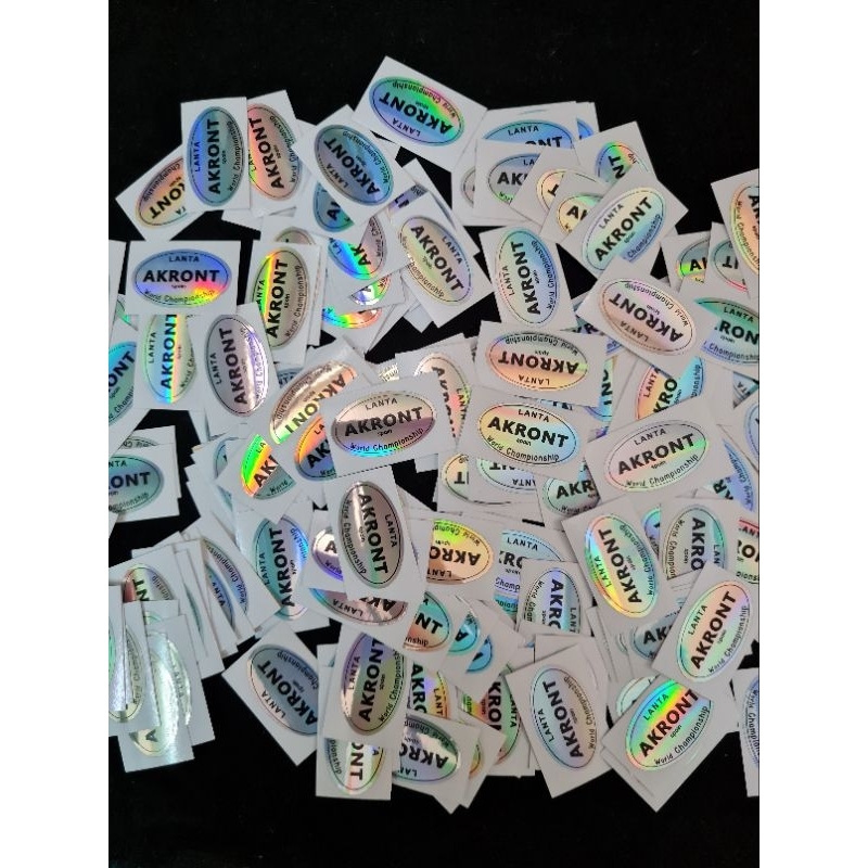 อาก้อน Akront Spain สติ๊กเกอร์ติดล้อ โครเมี่ยมรุ้ง ชุดละ 2 ใบ