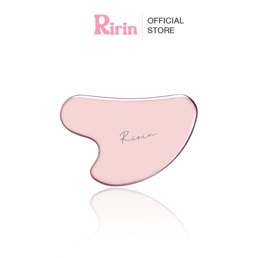 Gua Sha Ririn | ริริน กัวซาสแตนเลส สีพิงค์โกลด์ | กระชับผิว ปรับหน้าเรียวกระชับ ช่วยให้แก้มสวยได้รูป