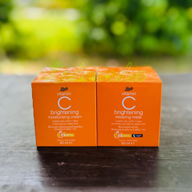 Boots Vitamin C Brightening Moisturising Cream / Sleeping Mask บู๊ทส์ วิตามินซี เดย์ครีม / ไนท์ครีม