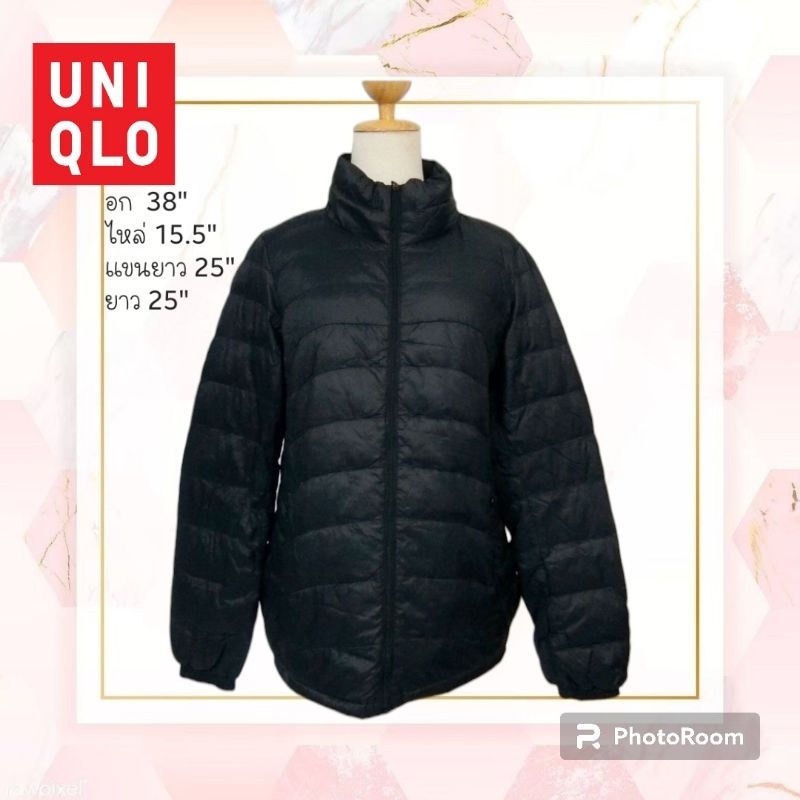 เสื้อแจ็คเก็ต Ultra Light Down Uniqlo ขนเป็ด น้ำหนักเบา สีดำ