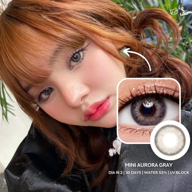 คอนแทคเลนส์ Mini Aurora Brown / Gray (Kitty Kawaii) รูปที่ 6