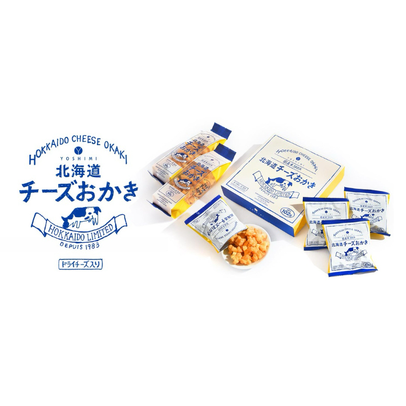 HOKKAIDO CHEESE OKAKI ข้าวโพสรสชีสเข้มข้น แถมมีชีสก้อนในซอง อร่อยที่สุด🇯🇵