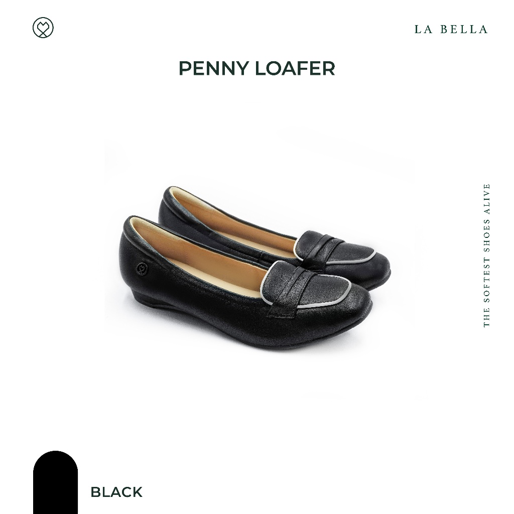 LA BELLA รุ่น PENNY LOAFER- BLACK