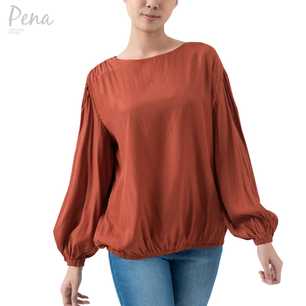 Pena house เสื้อเบลาส์แฟชั่นแขนยาว สีพื้น POSL012402