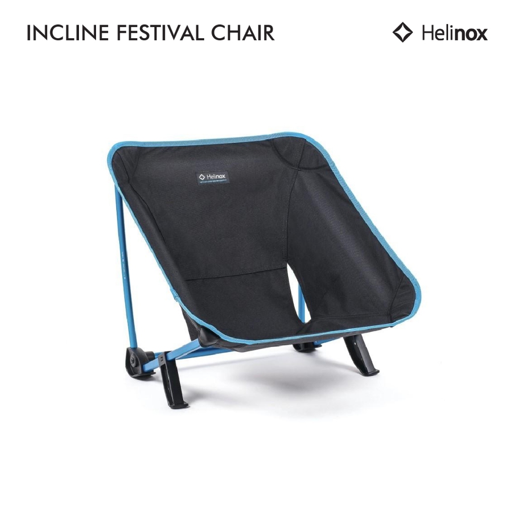 Helinox Incline Festival Chair เก้าอี้สนามพนักต่ำ น้ำหนักเบา ทน รับน้ำหนักได้มาก ถอดเก็บง่าย สำหรับแคมป์ปิ้ง