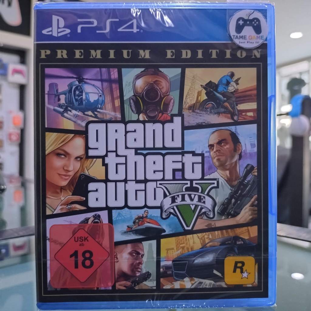 (ภาษาอังกฤษ) มือ1 GTA V Premium Edition เกมPS4 แผ่นPS4 Grand Theft Auto V (เล่นกับ PS5 ได้ GTAV GTA Online)