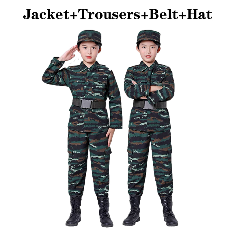 ชุดลายพรางเด็ก ชุดทหาร ชุดฝึกทหาร ชุดอาชีพ ชุดทหารเด็ก เสื้อเชิ๊ตกางเกง อายุ1-12ปี ชุดอาชีพ คอสเพลย์ แถมหมวก - รูปที่ 2