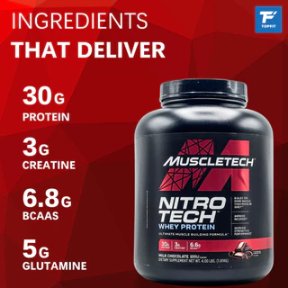MUSCLETECH NITRO-TECH Whey Isolate+ เวย์โปรตีน 4 Lbs. เสริมสร้างกล้ามเนื้อ เพิ่มความคมชัดกล้าม