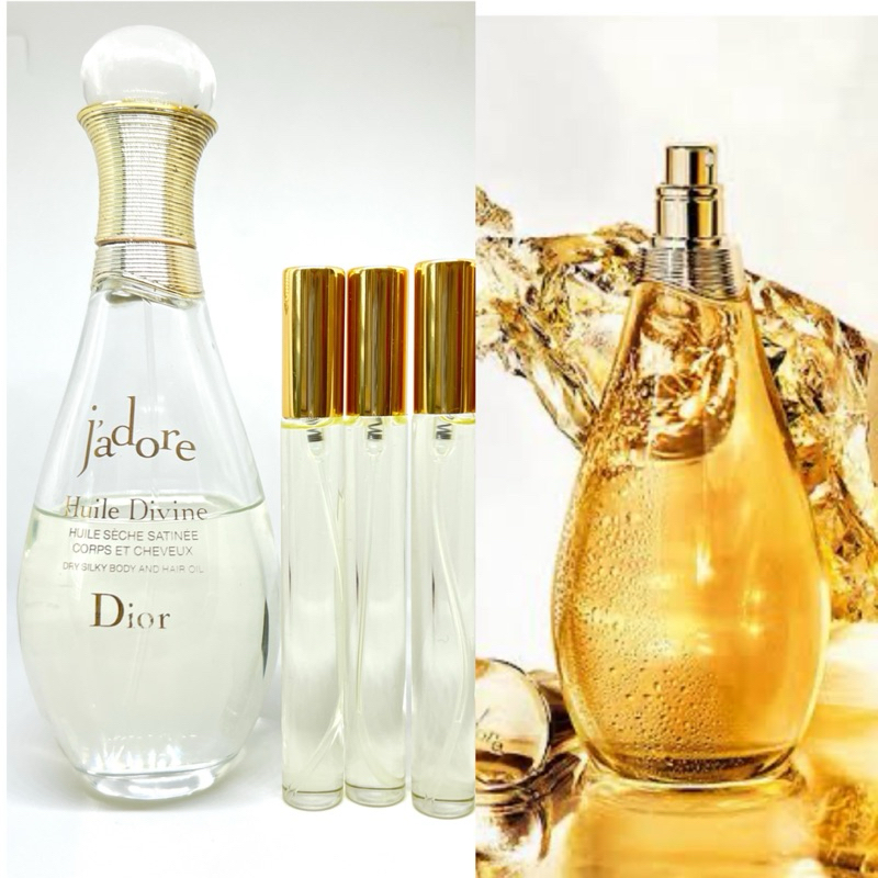 🩵 Dior J’adore Huile Divine Dry Silky Body And Hair Oil.สเปรย์ออยบำรุงผิวและผม