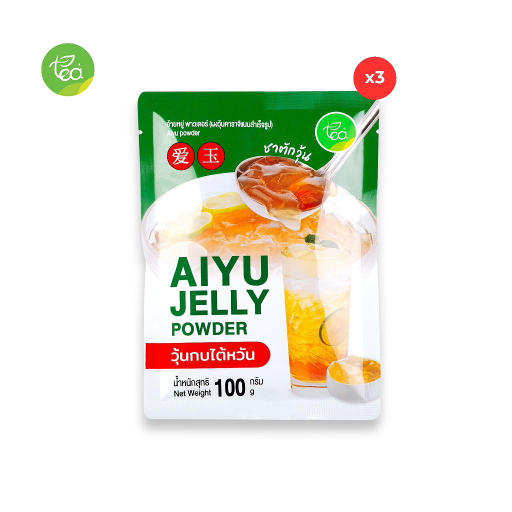 ทีอีเอ ผงวุ้นไอโยว วุ้นไต้หวัน วุ้นกบ ผงโอ้เอว วุ้นอ้ายหยู้ Aiyu Jelly 100 กรัม x แพ็ค 3 ชิ้น