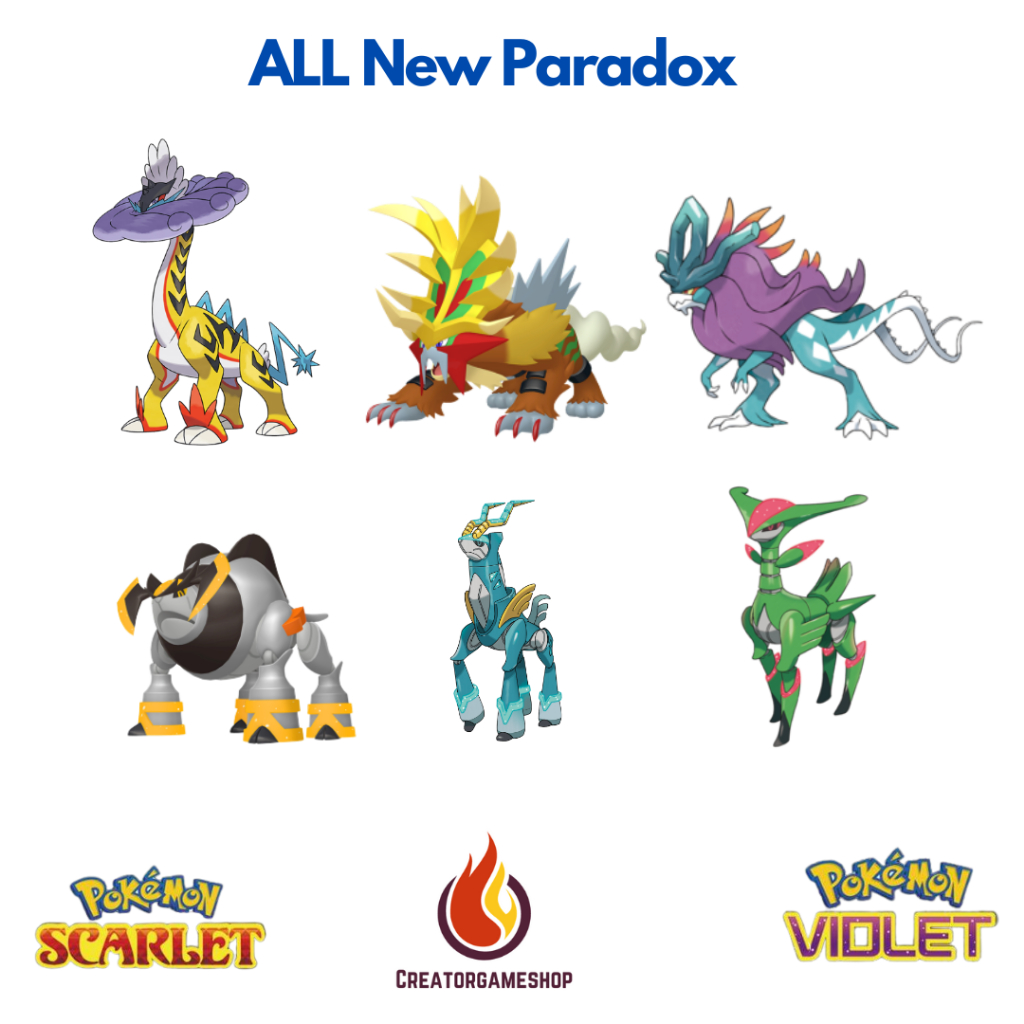 Paradox Pokemon Scarlet and Violet New Paradox Pokemon Not shiny