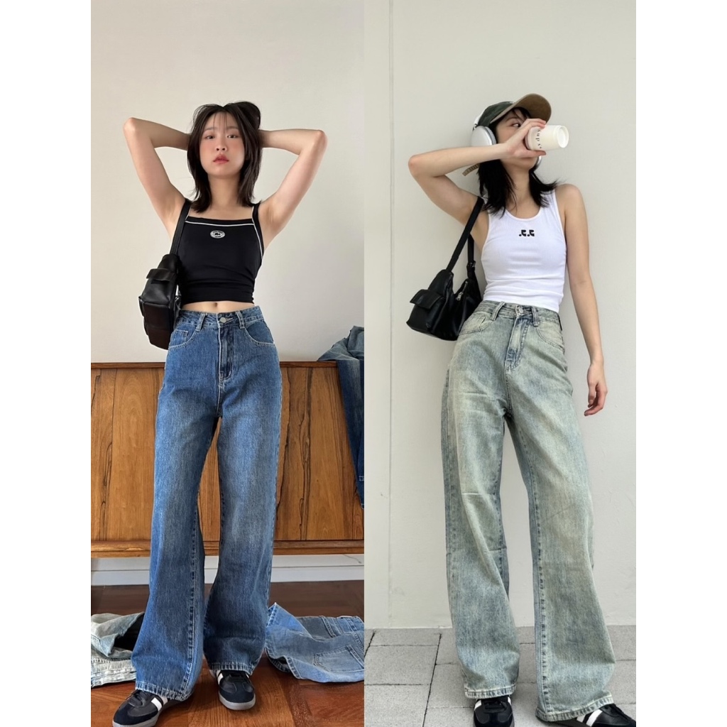 BAVE | 51539 กางเกงยีนส์ทรงกระบอก